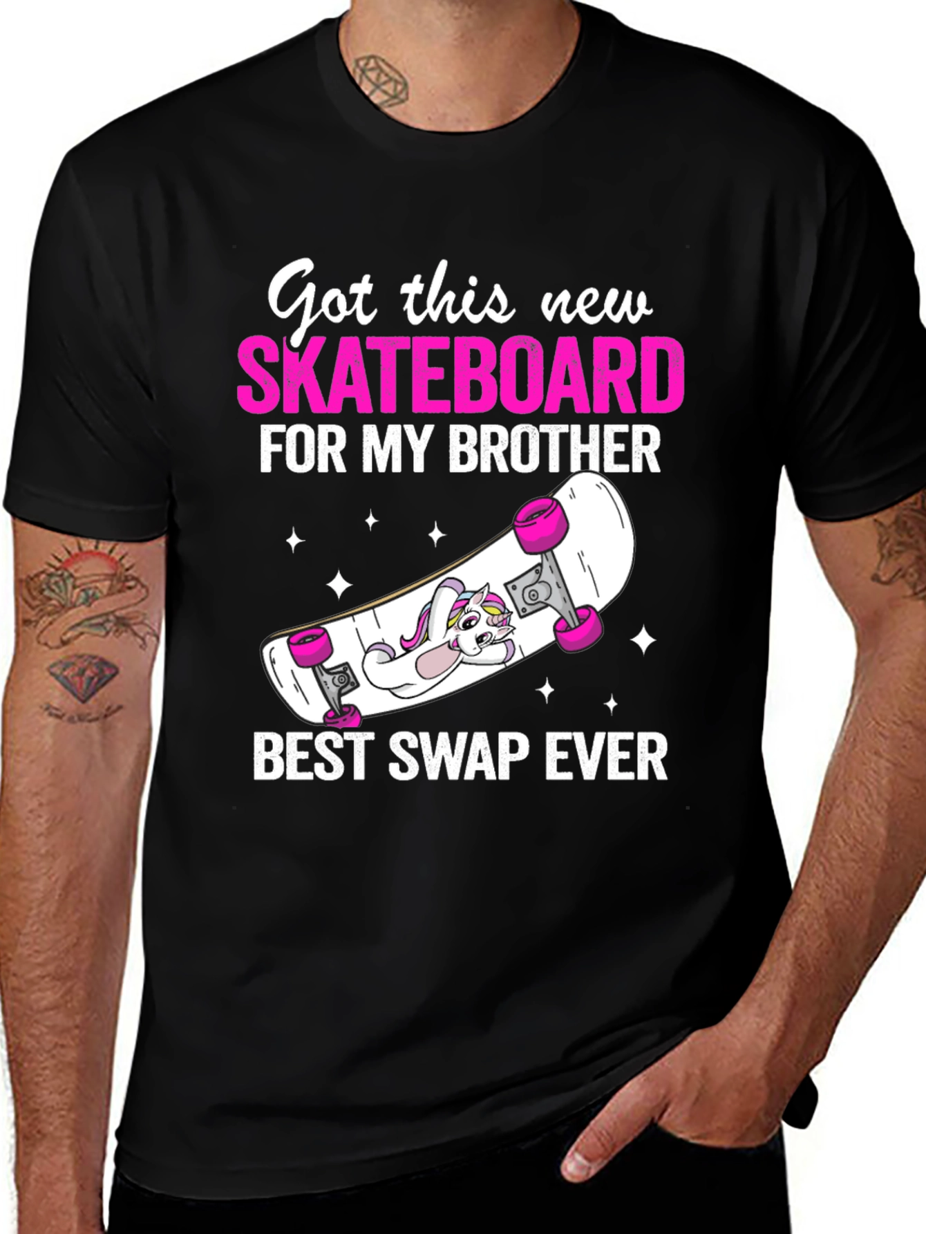 Skateboard Brother Graphic Tee - Best Swap Ever!