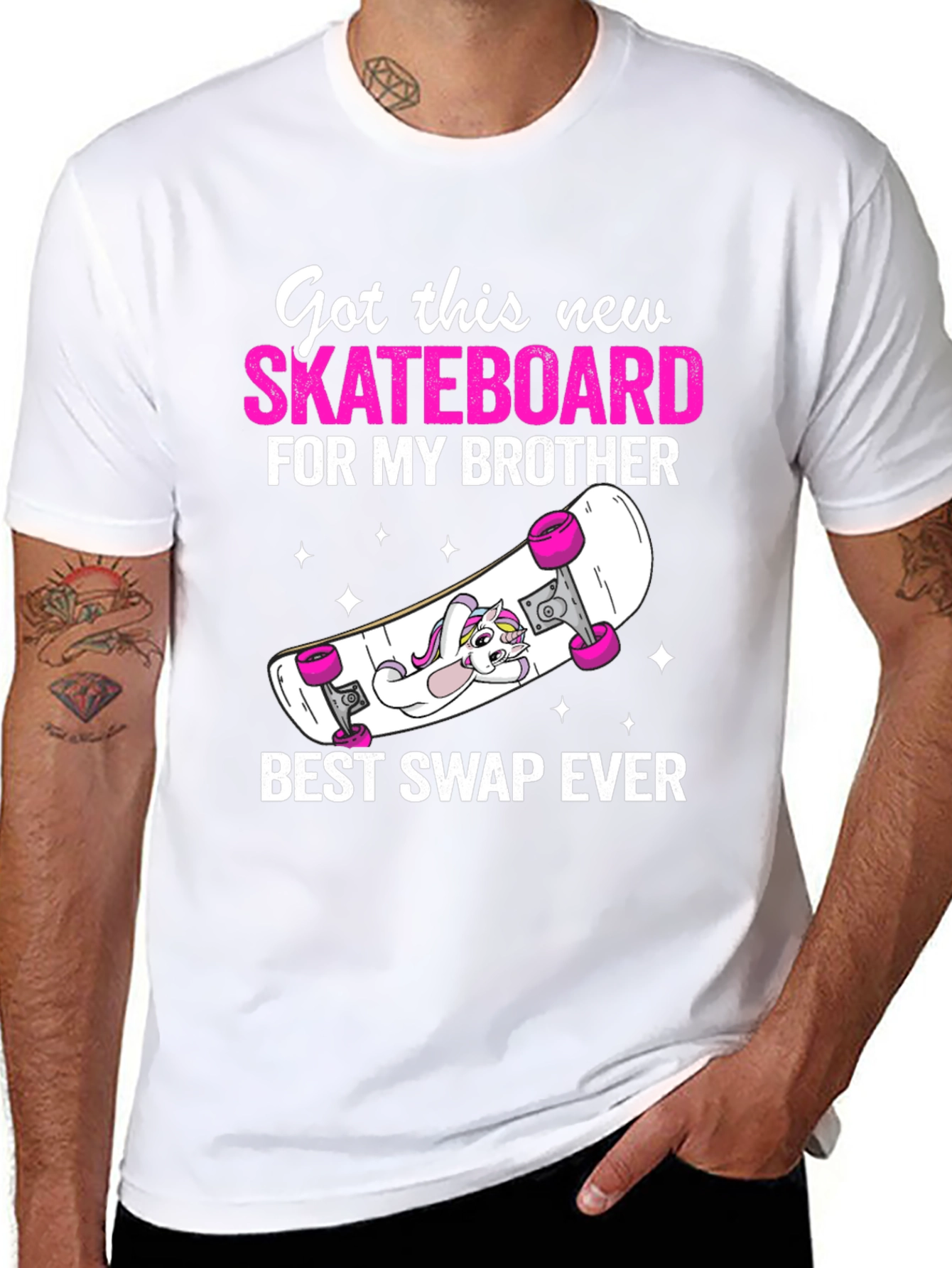 Skateboard Brother Graphic Tee - Best Swap Ever!
