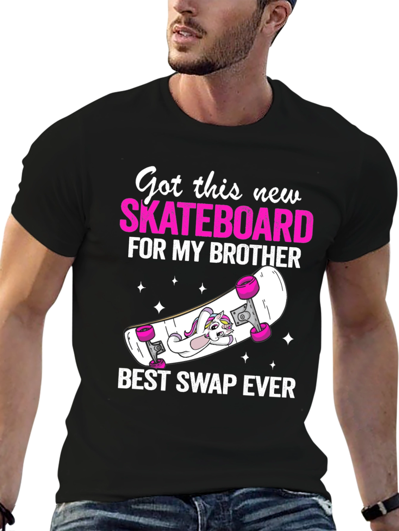 Skateboard Brother Graphic Tee - Best Swap Ever!