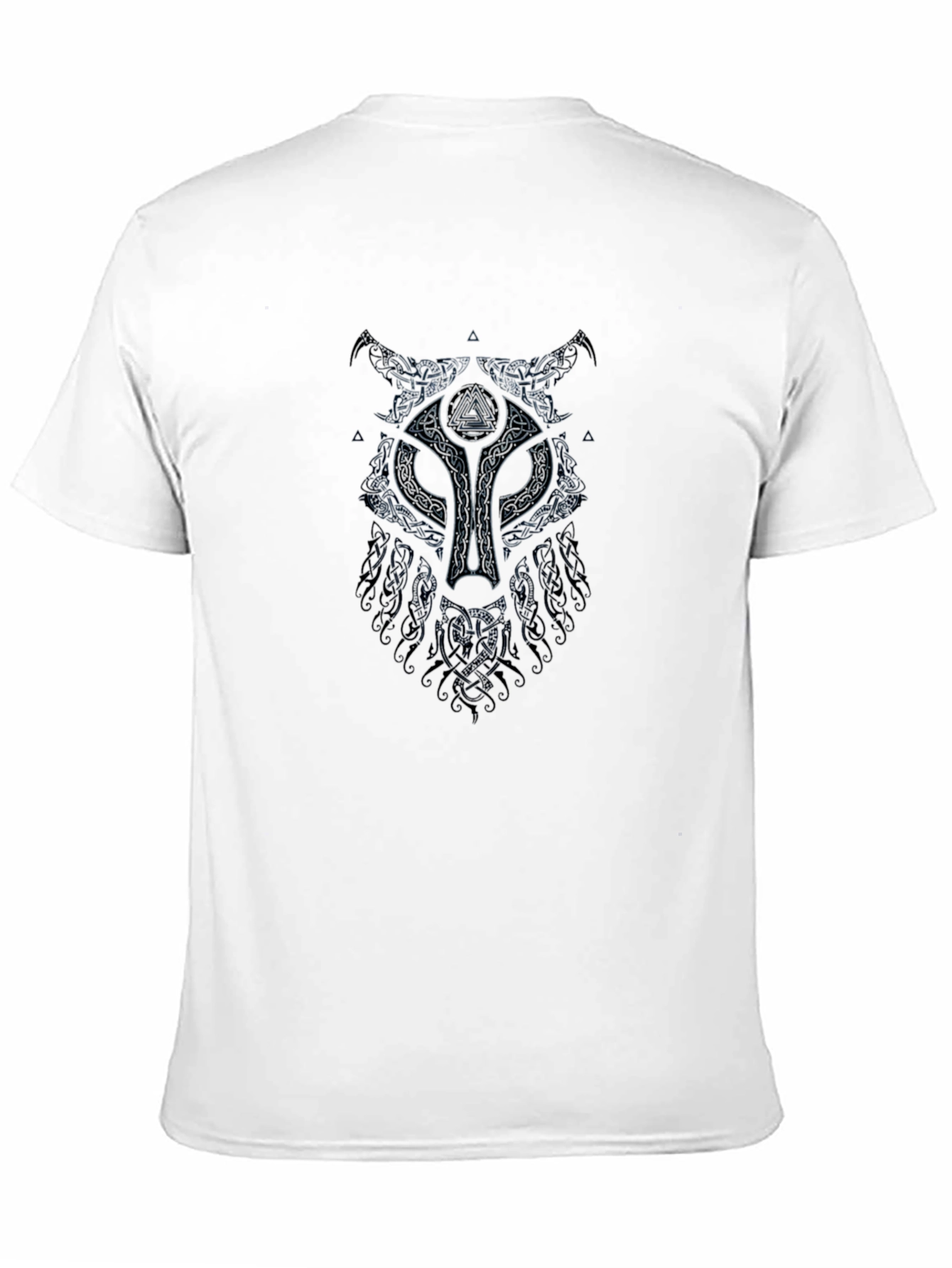 Norse Wolf Graphic T-Shirt - Black