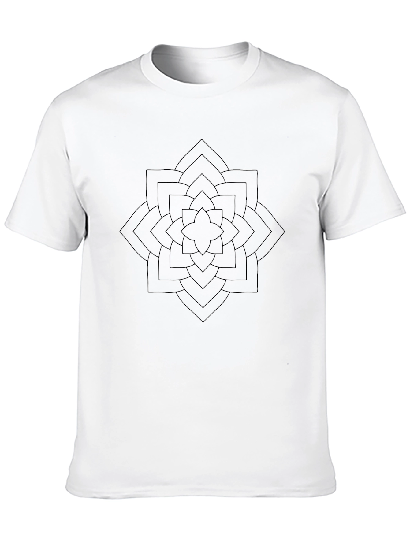 Geometric Mandala Black T-Shirt