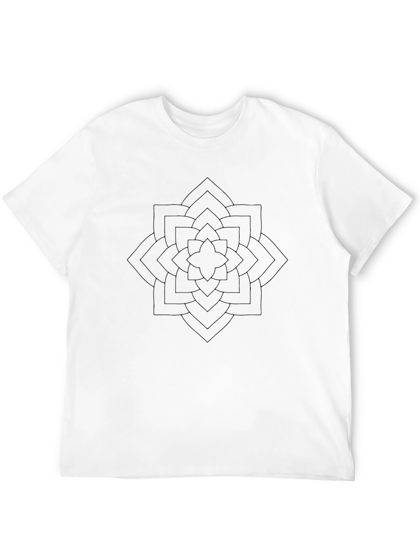 Geometric Mandala Black T-Shirt