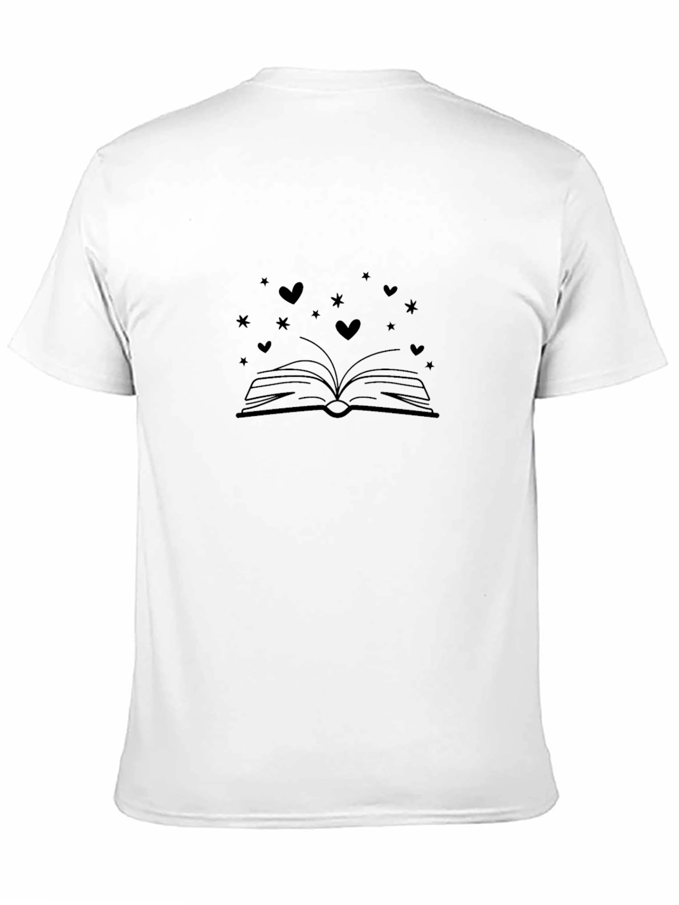 Book Lovers T-Shirt - Open Book with Hearts
