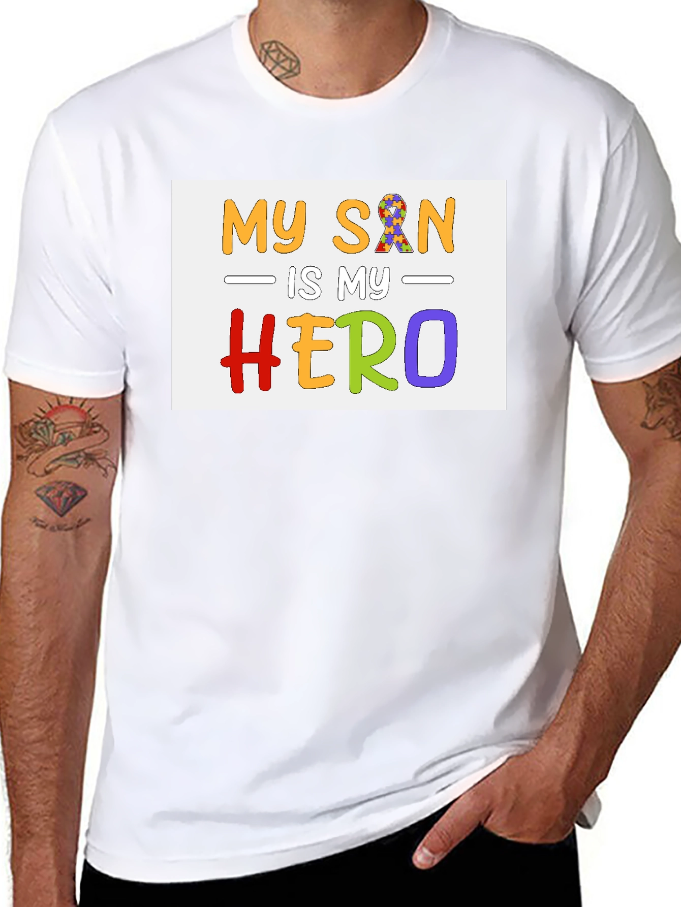 My Son Is My Hero Autism Awareness T-Shirt