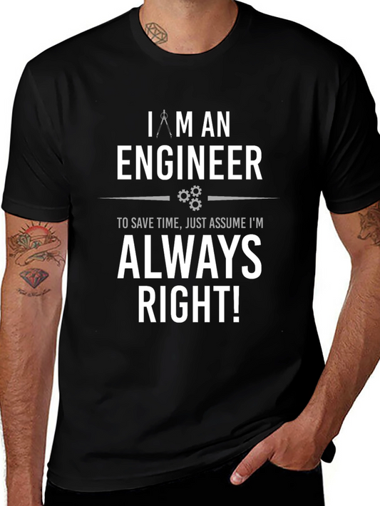 Engineer Always Right T-Shirt - Funny Gift