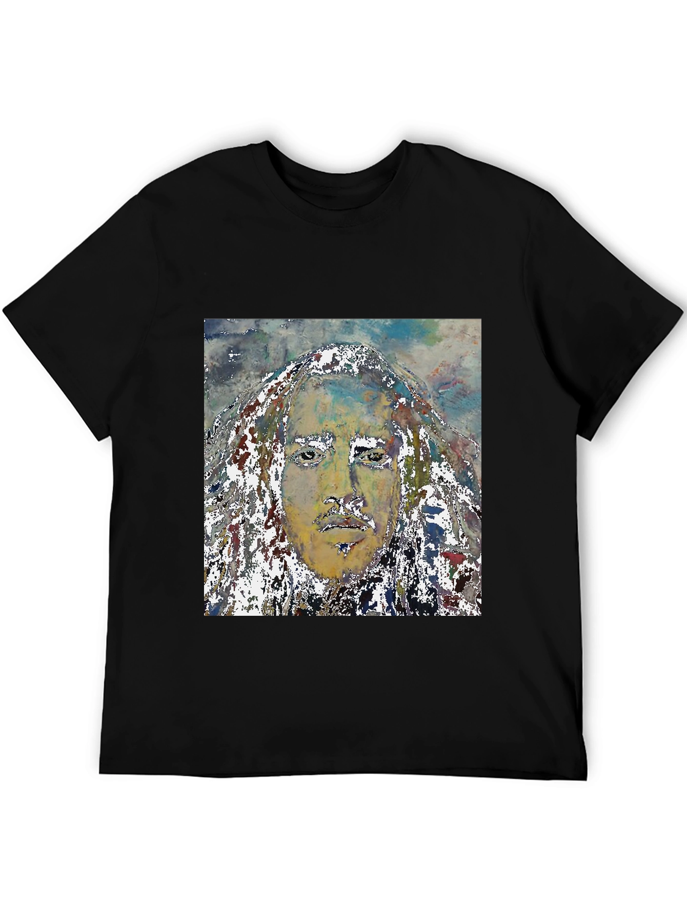 Abstract Face Graphic T-Shirt