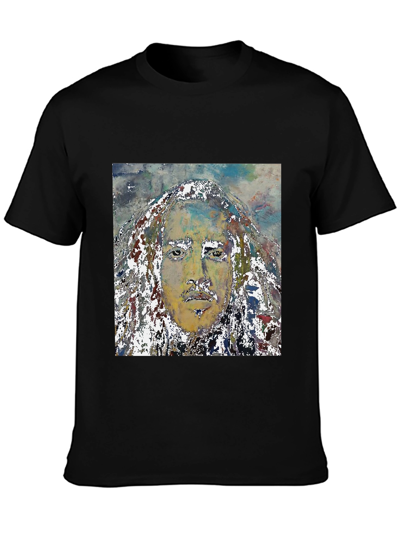 Abstract Face Graphic T-Shirt