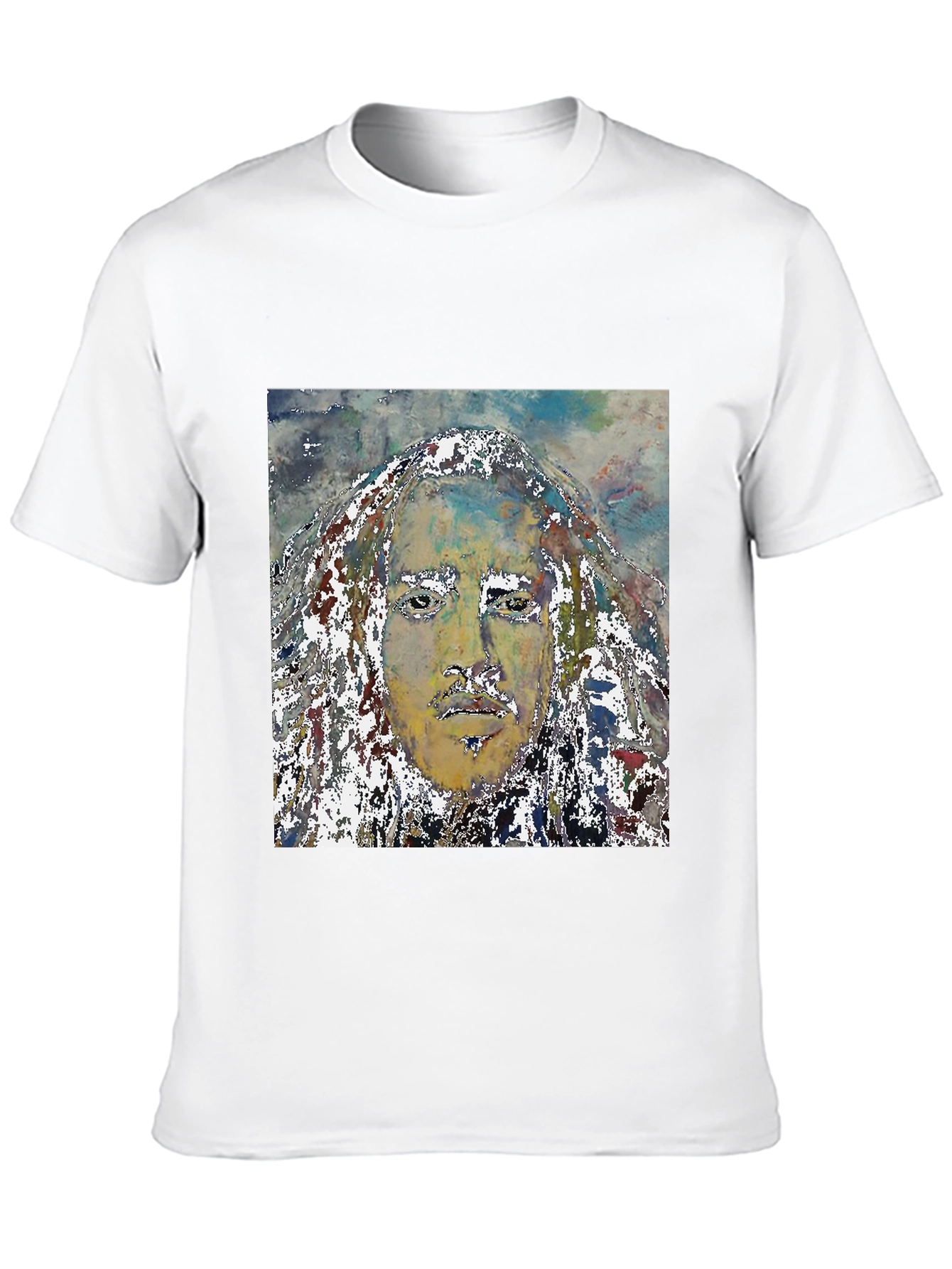 Abstract Face Graphic T-Shirt