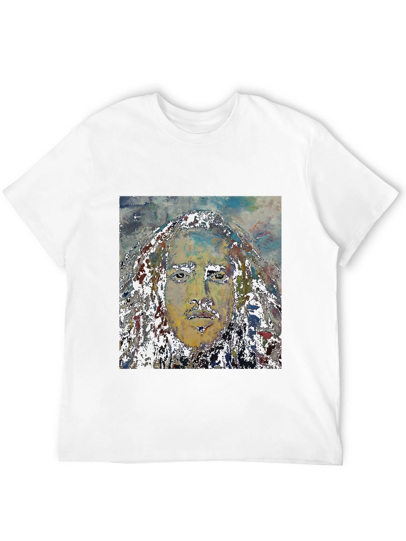Abstract Face Graphic T-Shirt