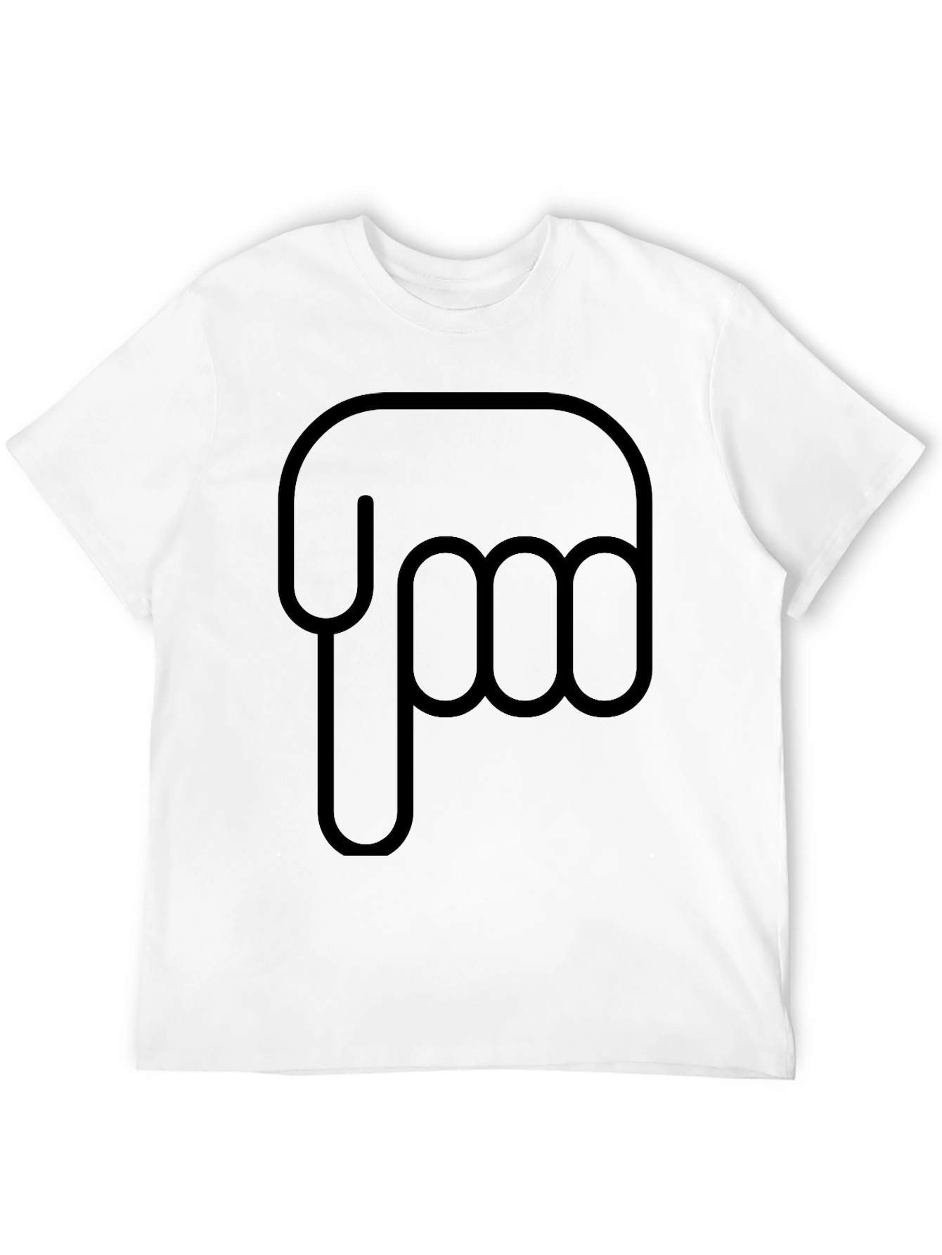 Pointing Finger Graphic Black T-Shirt