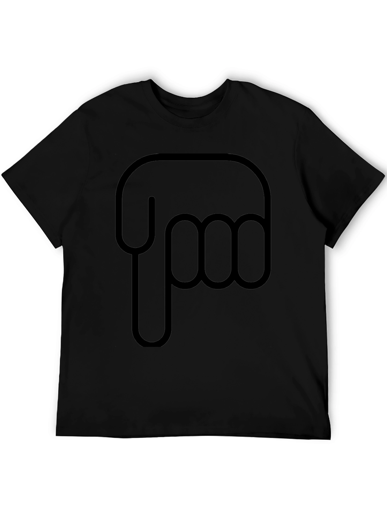 Pointing Finger Graphic Black T-Shirt