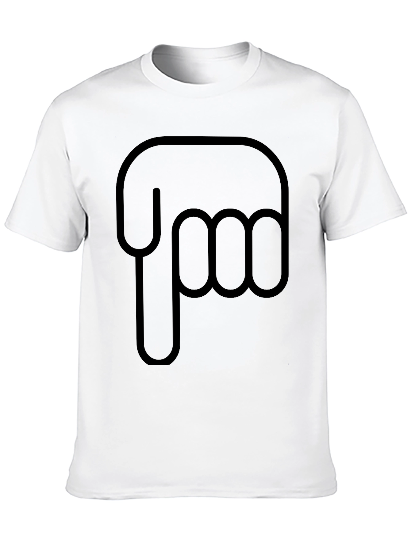 Pointing Finger Graphic Black T-Shirt