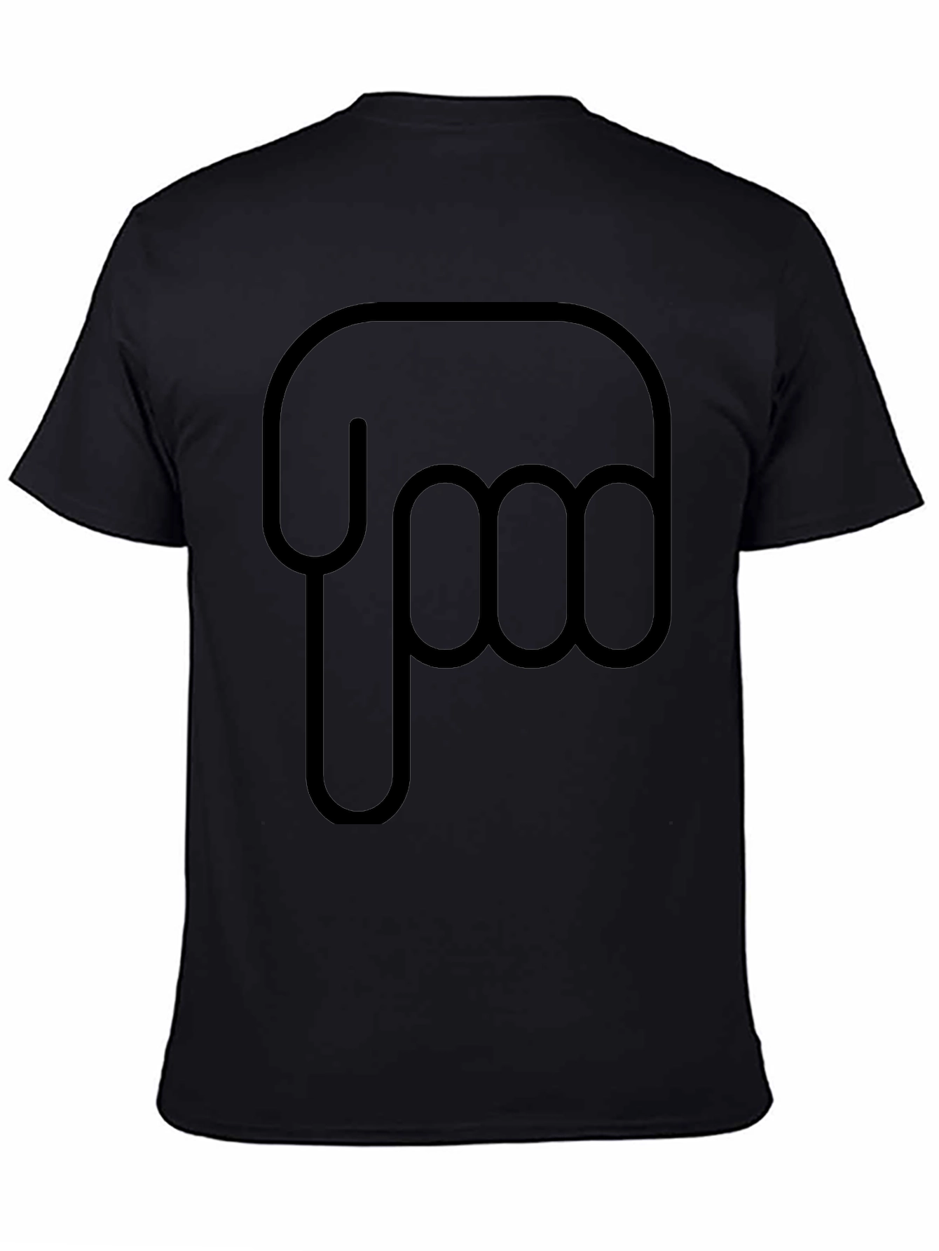 Pointing Finger Graphic Black T-Shirt