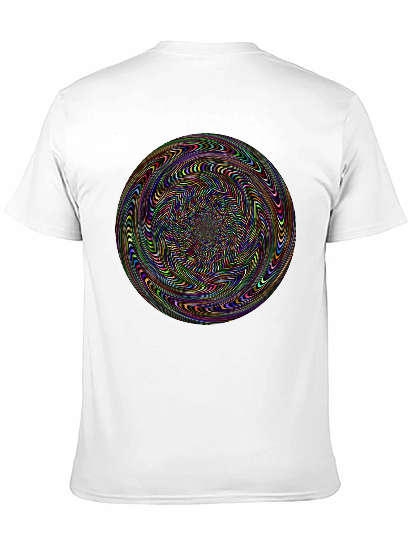 Hypnotic Spiral Graphic Black T-Shirt