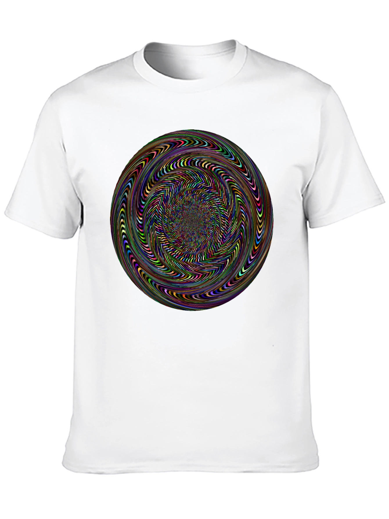 Hypnotic Spiral Graphic Black T-Shirt