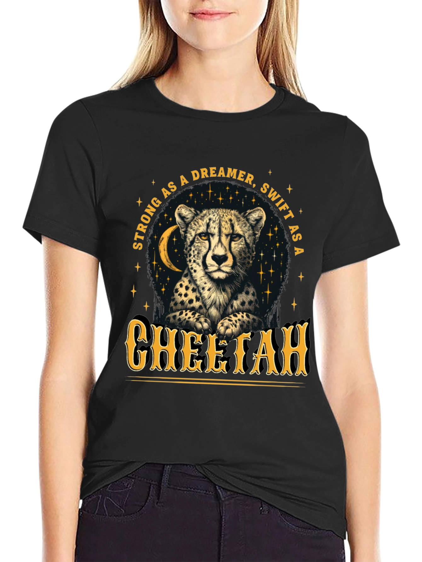 Cheetah Dreamer T-Shirt - Strong & Swift Wildlife Tee