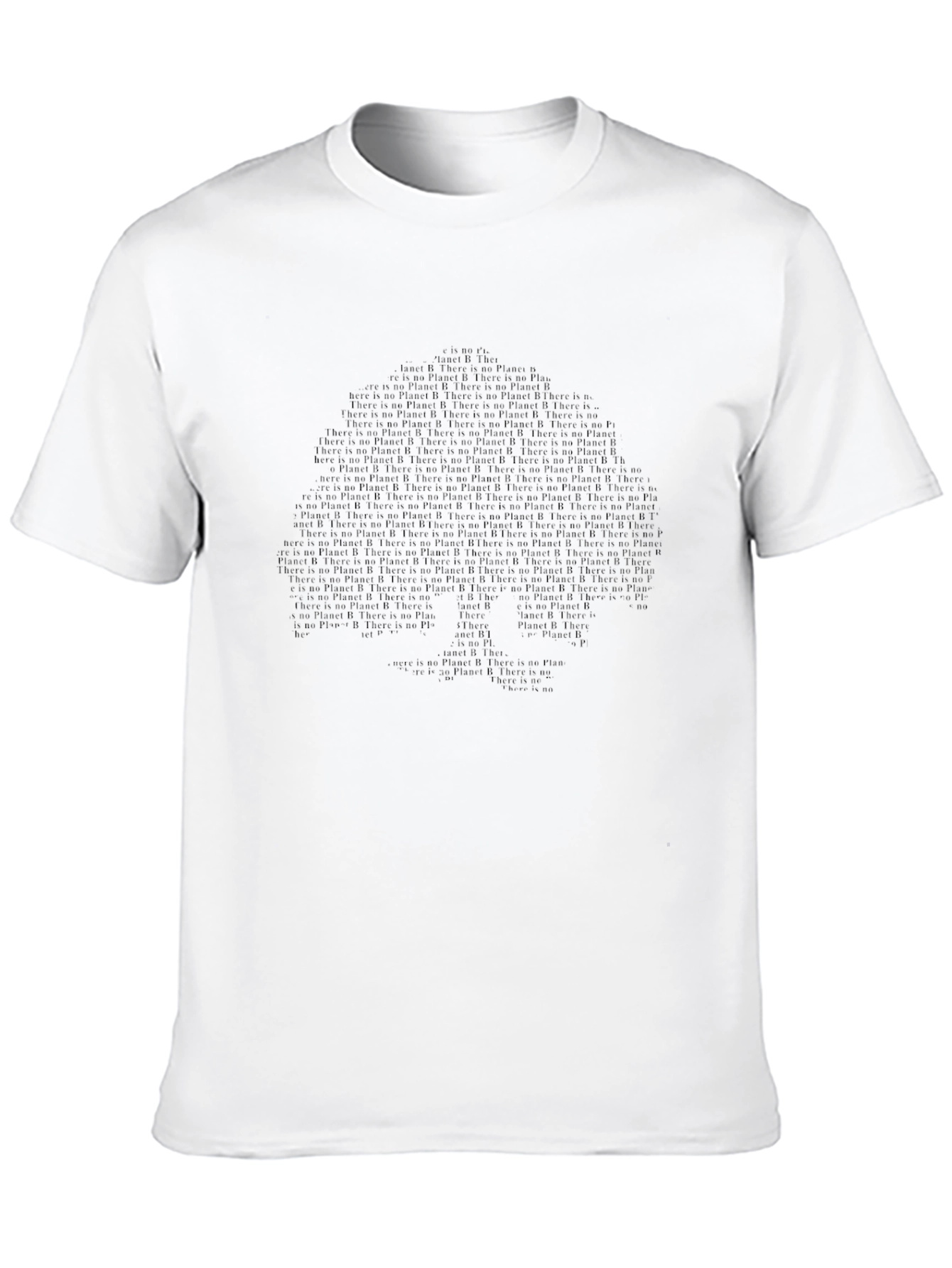 Mens Black Crewneck Tee with Text Design