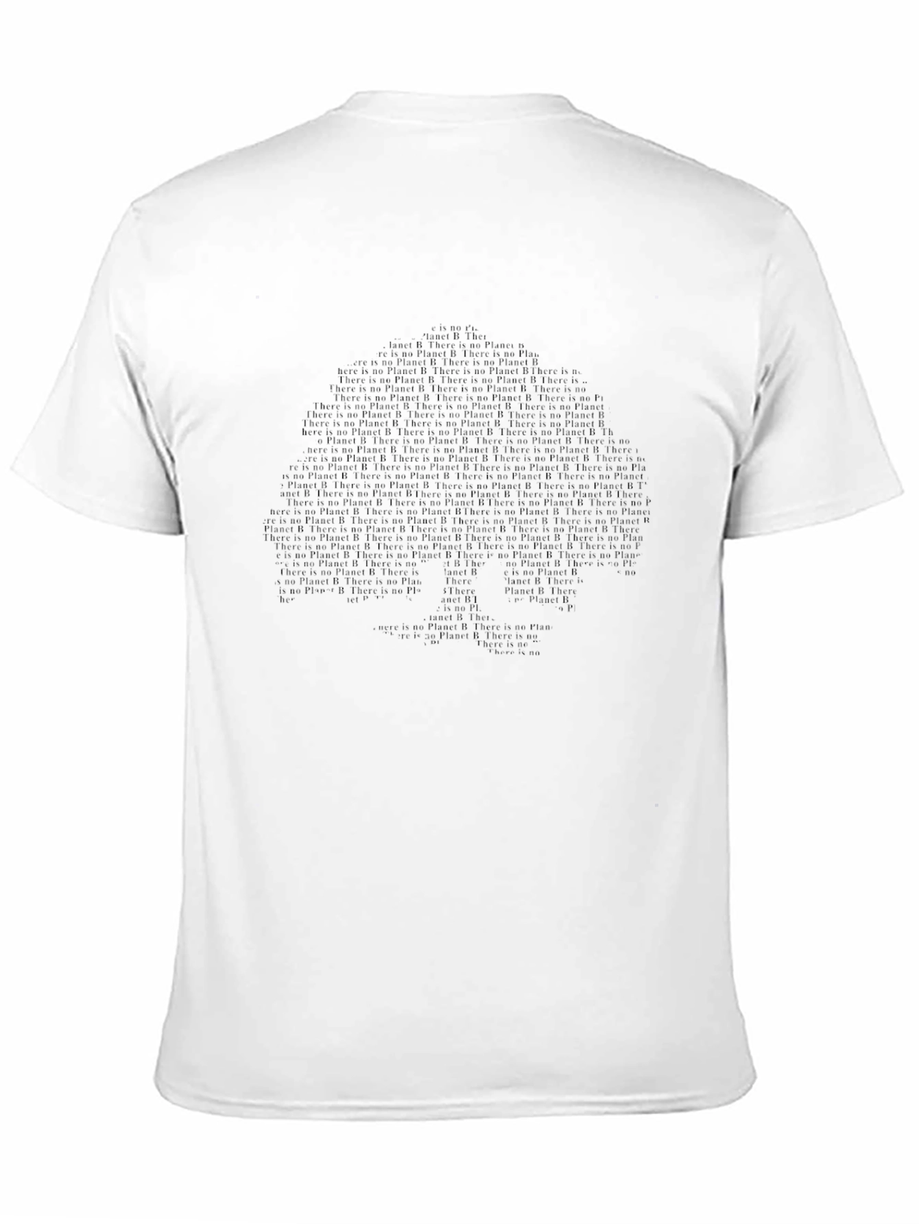 Mens Black Crewneck Tee with Text Design
