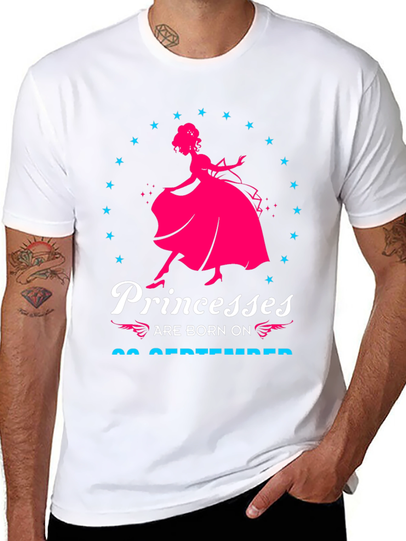 Princesses Born In September Black T-Shirt