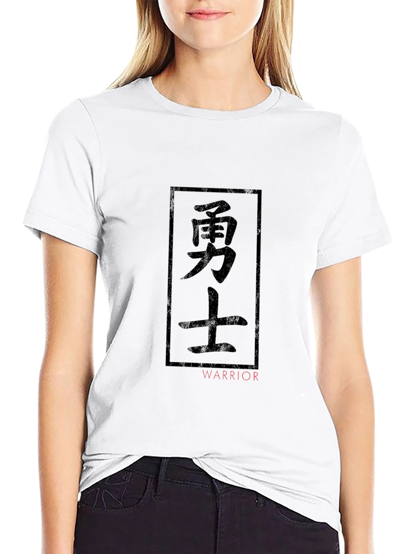 Warrior Kanji T-Shirt - Classic Crew Neck Tee