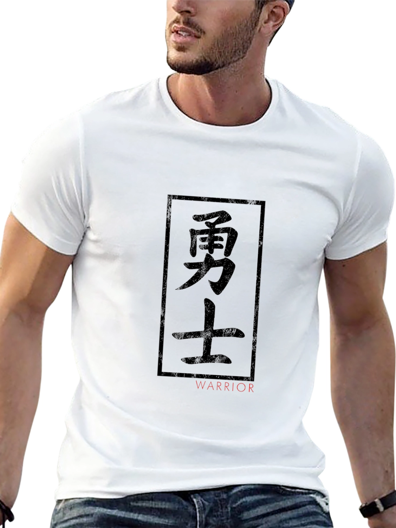 Warrior Kanji T-Shirt - Classic Crew Neck Tee