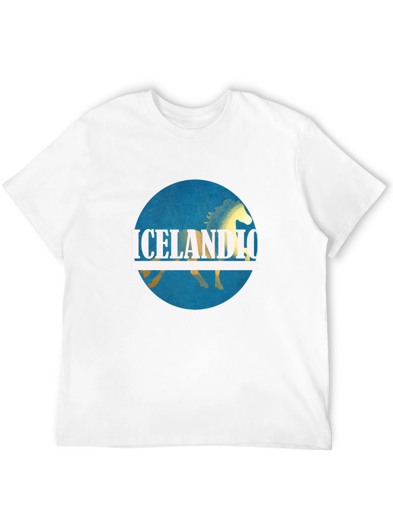 Icelandic Horse Graphic Tee - Black Cotton Shirt