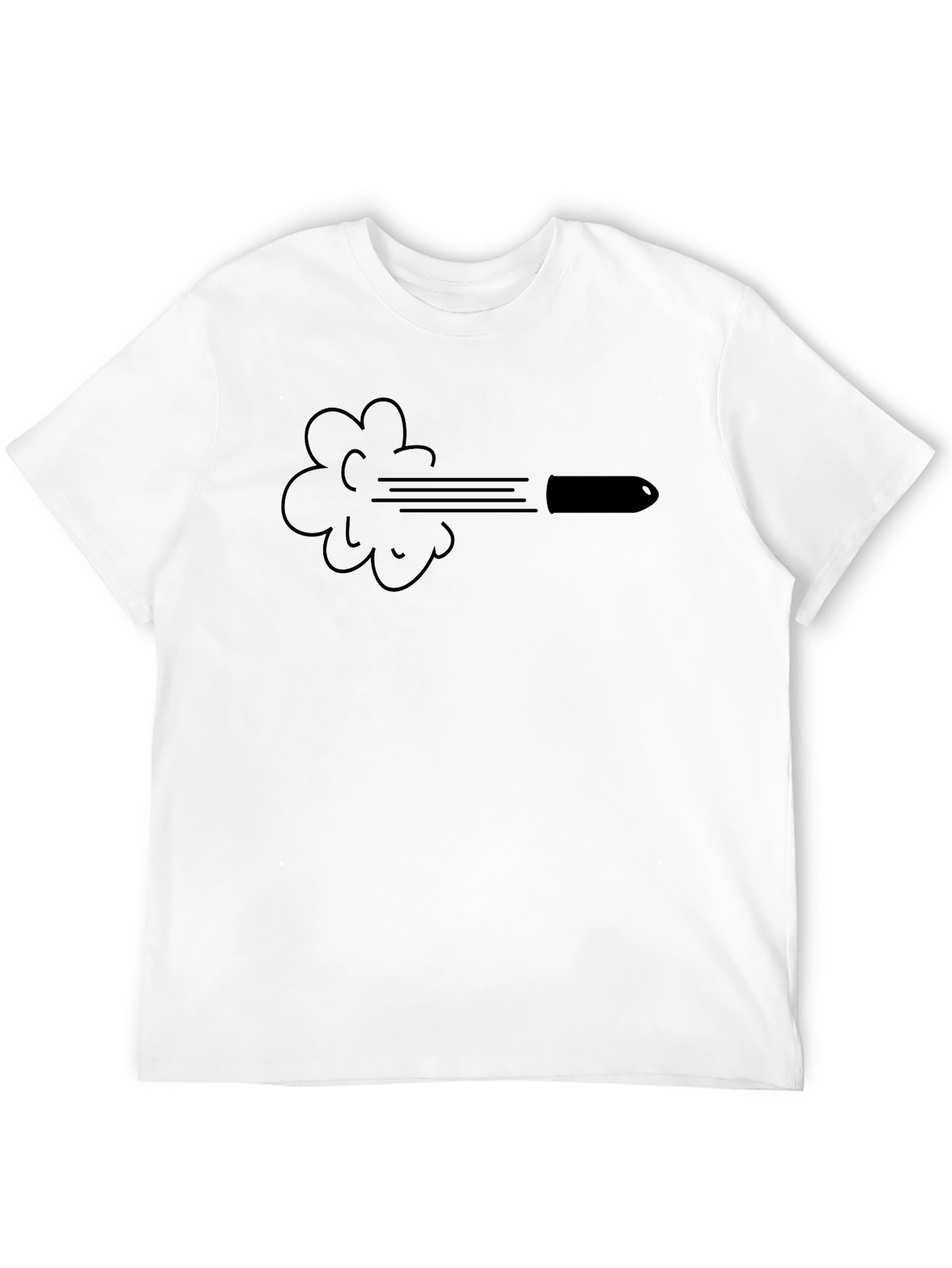 Cartoon Bullet Black T-Shirt