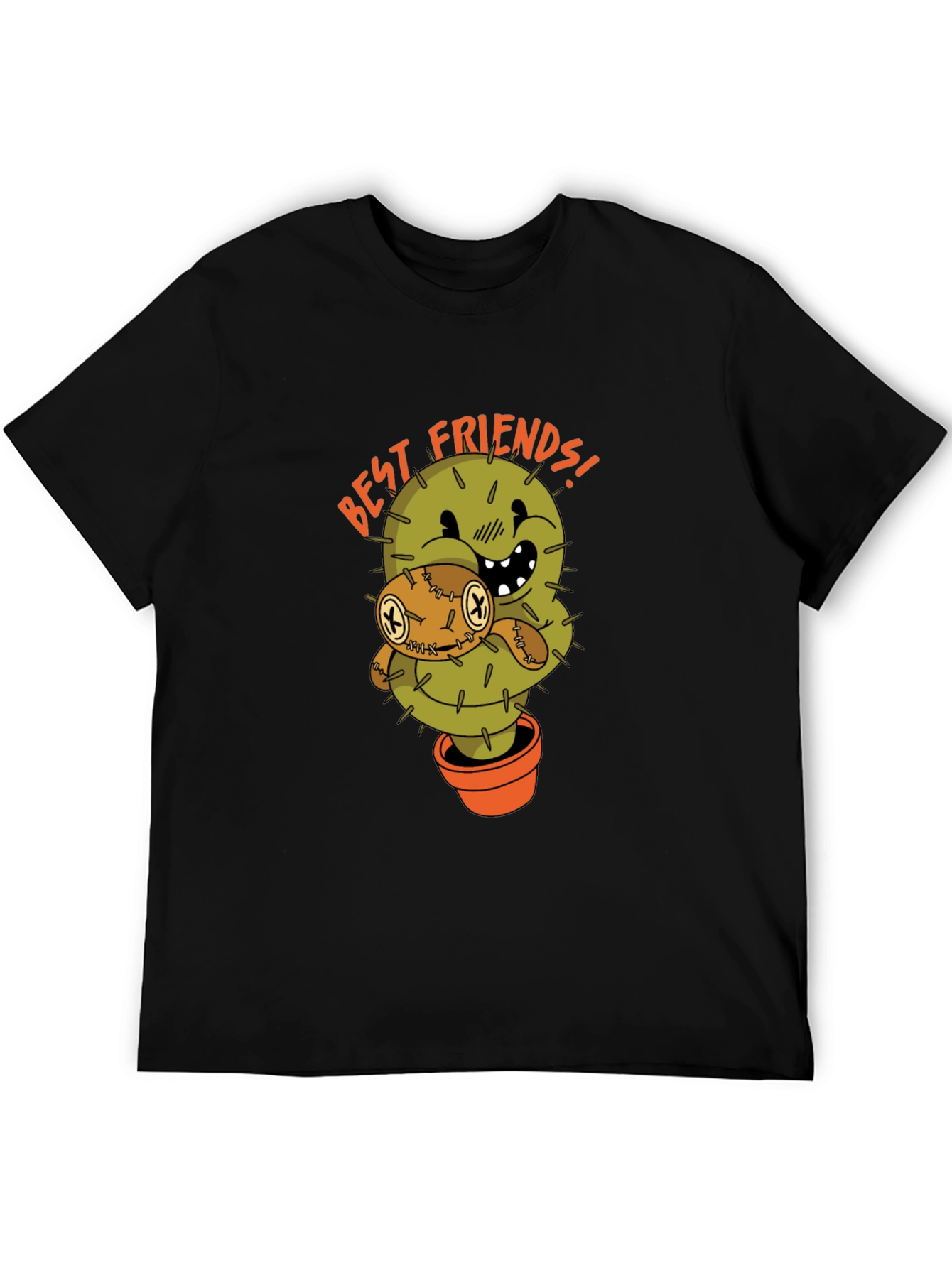 Cactus Best Friends Graphic Tee - Unisex Black T-Shirt