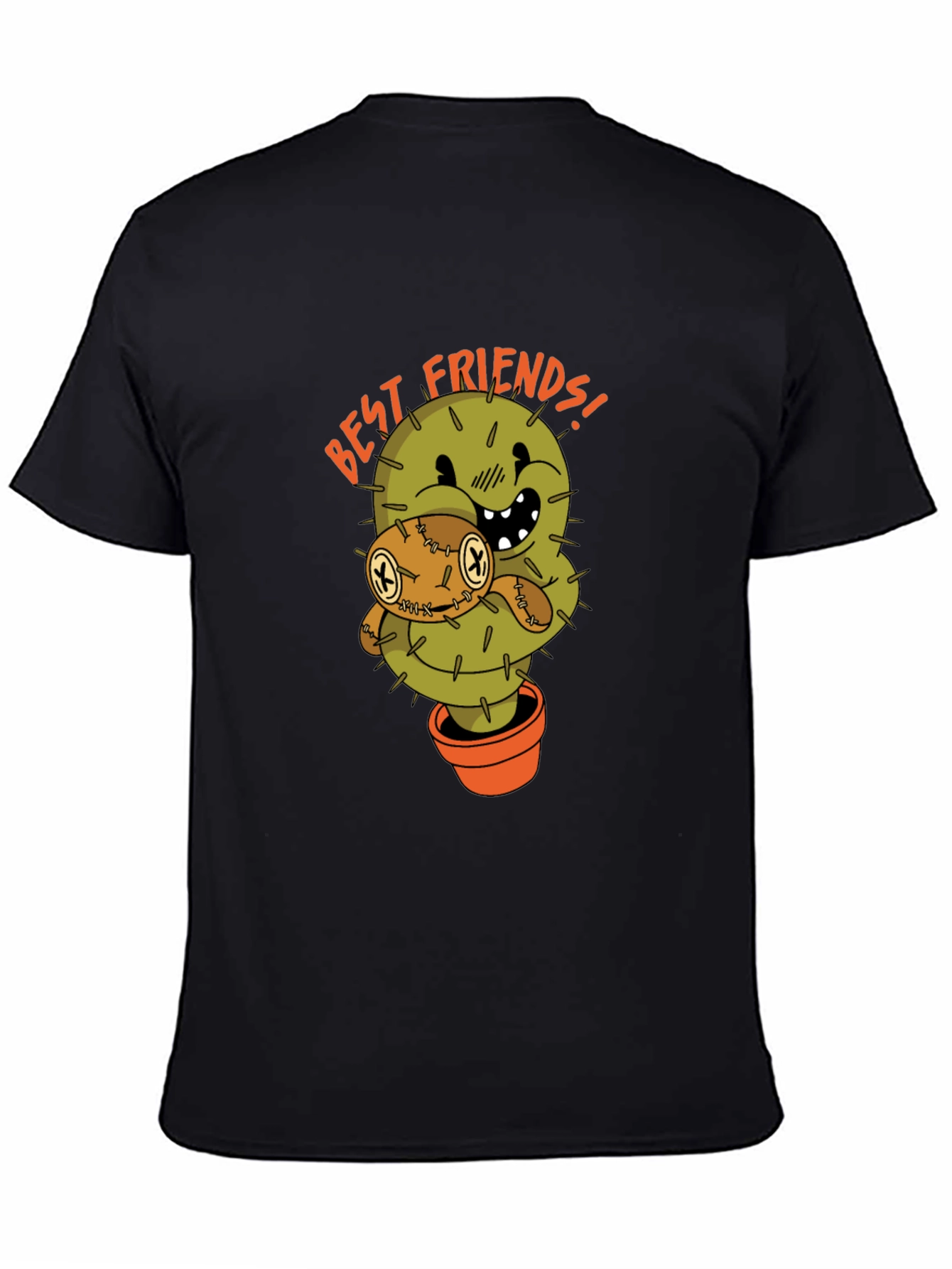Cactus Best Friends Graphic Tee - Unisex Black T-Shirt