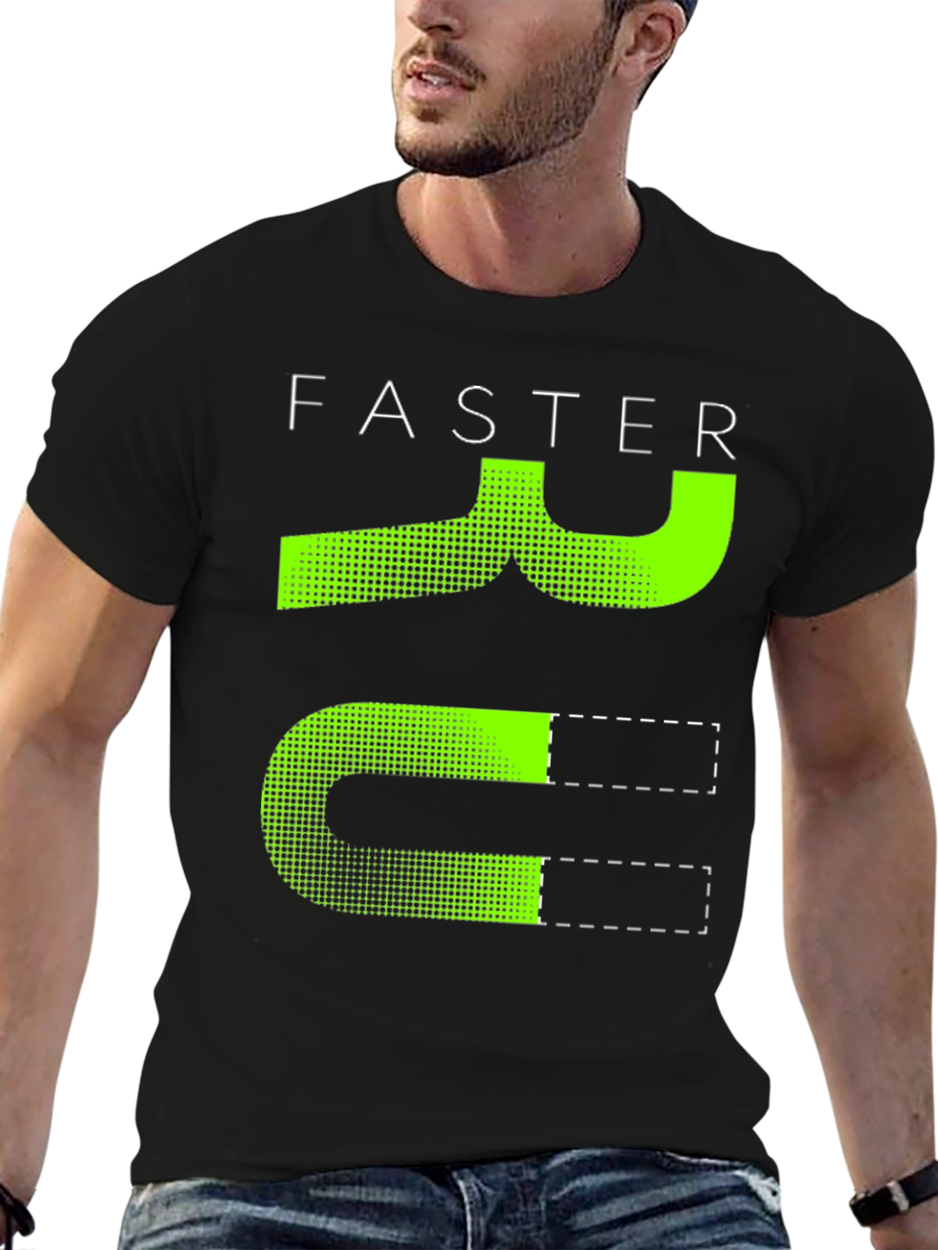 Faster Printed Graphic Tee - Casual Style