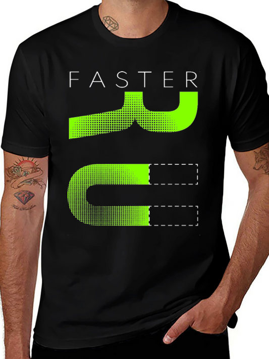 Faster Printed Graphic Tee - Casual Style