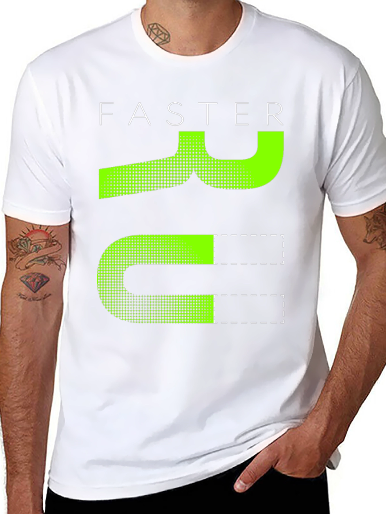 Faster Printed Graphic Tee - Casual Style