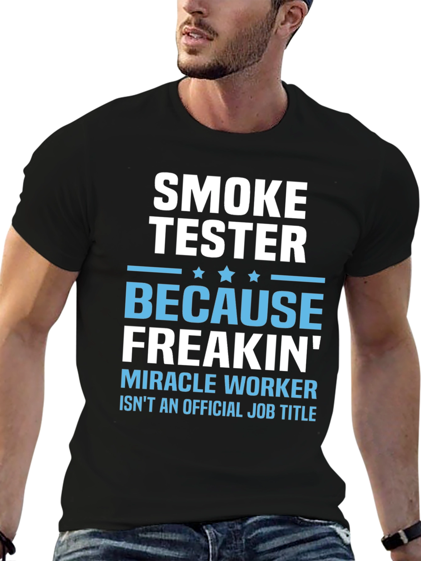 Funny Smoke Tester Job Title T-Shirt
