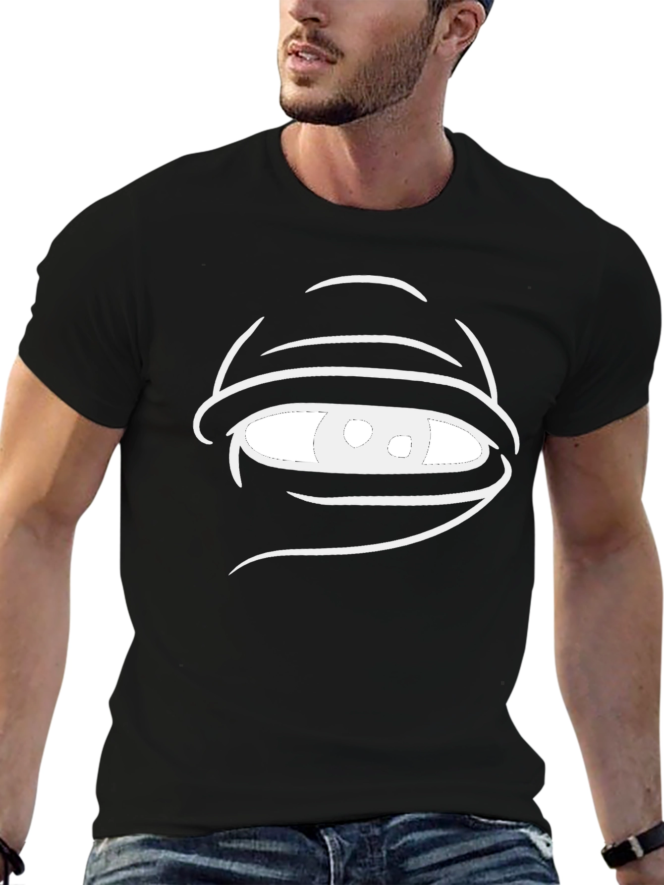 Mysterious Eye Graphic Black T-Shirt