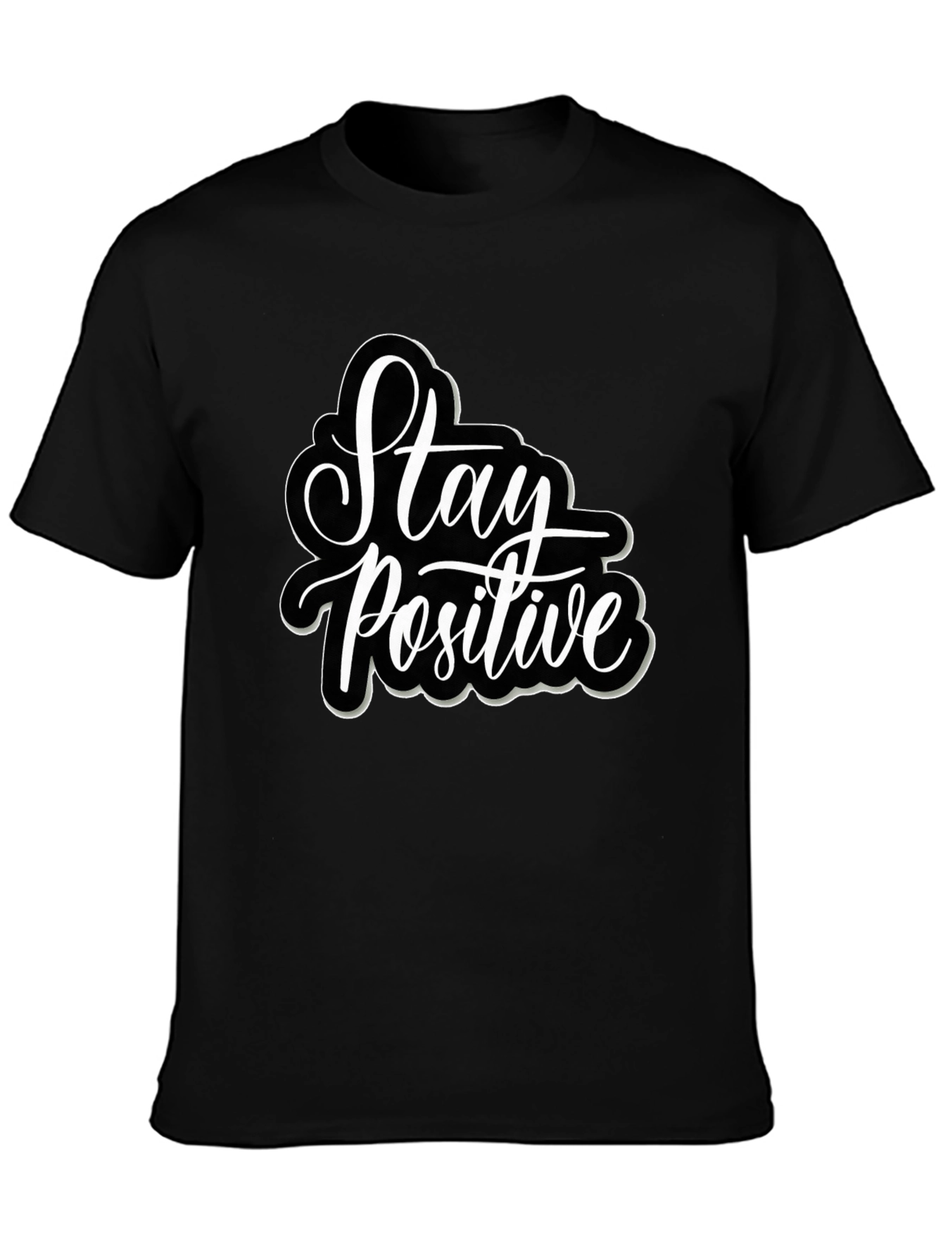 Stay Positive Graphic Tee - Black