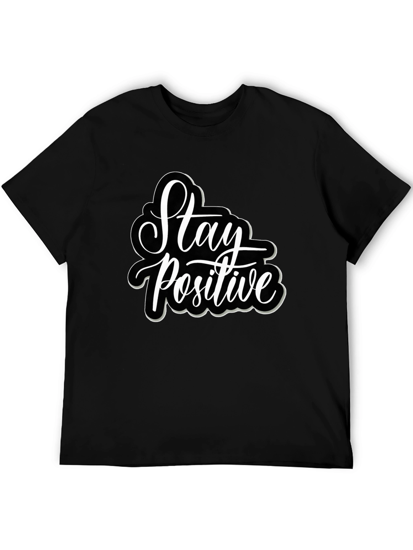 Stay Positive Graphic Tee - Black