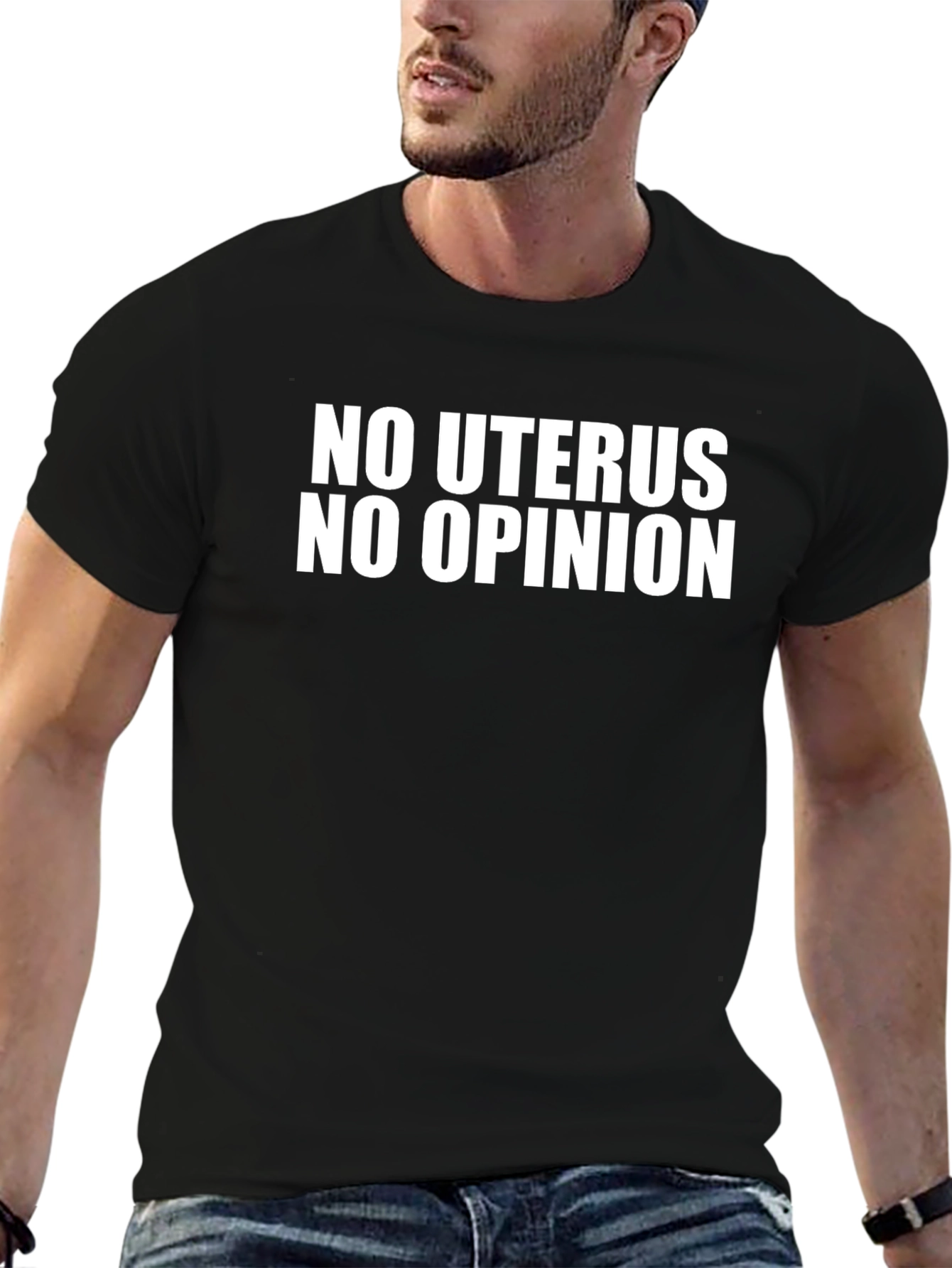 No Uterus No Opinion Black T-Shirt