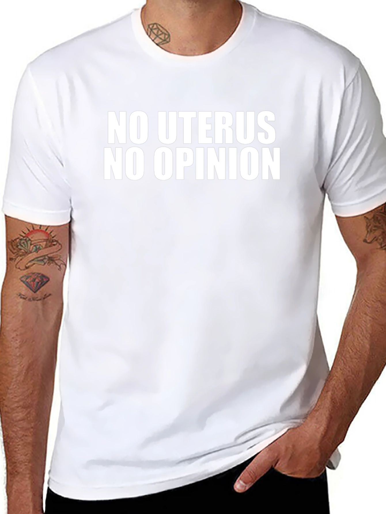 No Uterus No Opinion Black T-Shirt