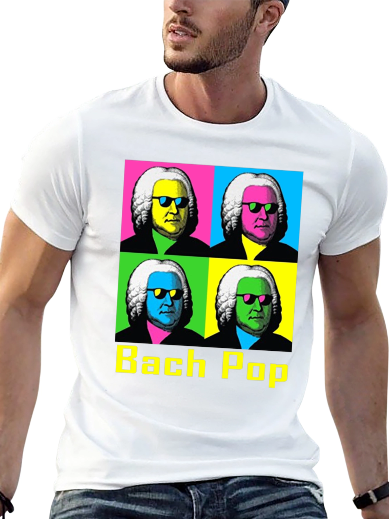 Bach Pop Art T-Shirt - Musical Retro Style