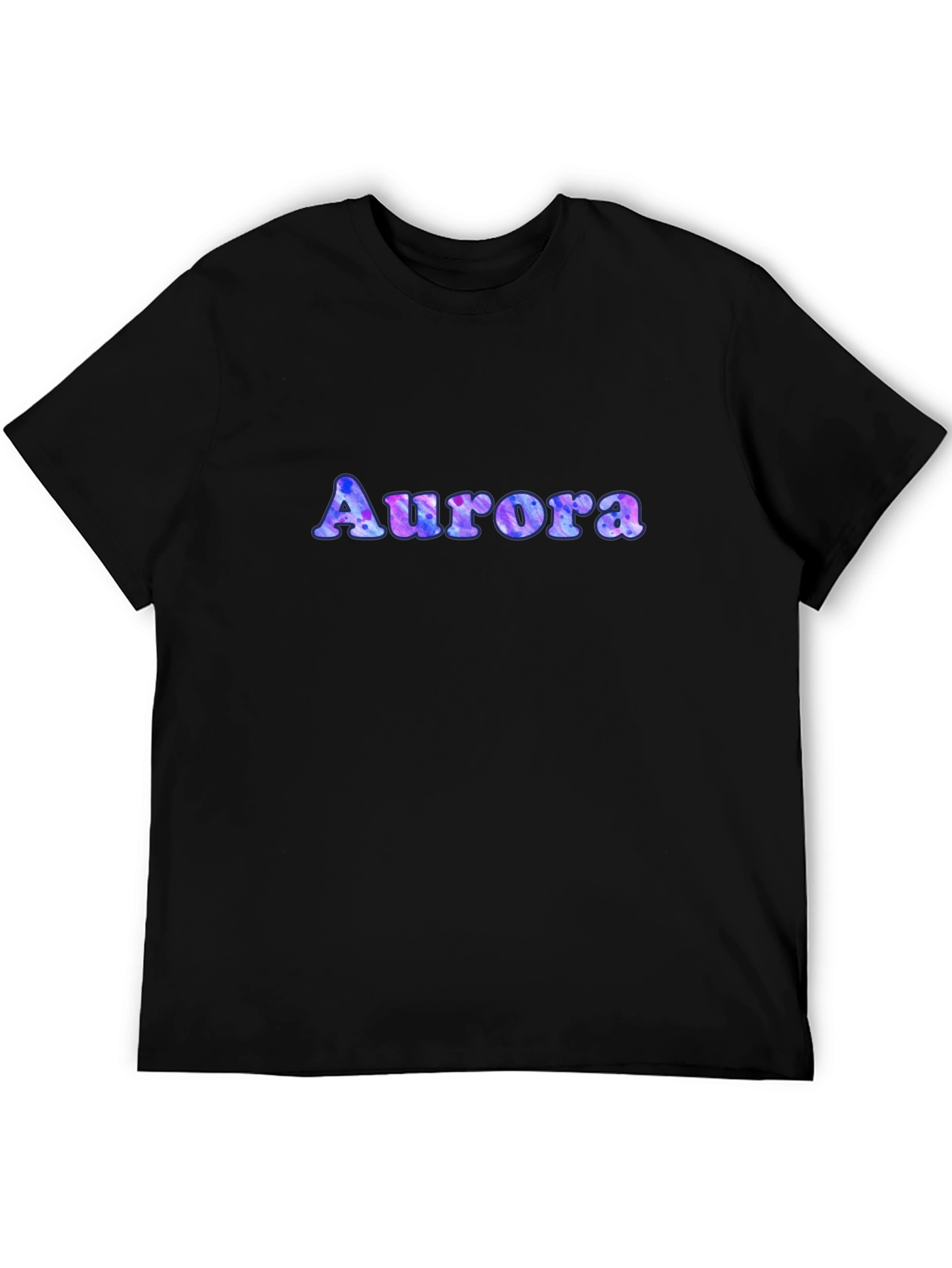 Aurora Tie-Dye Print T-Shirt - Mens Black Tee