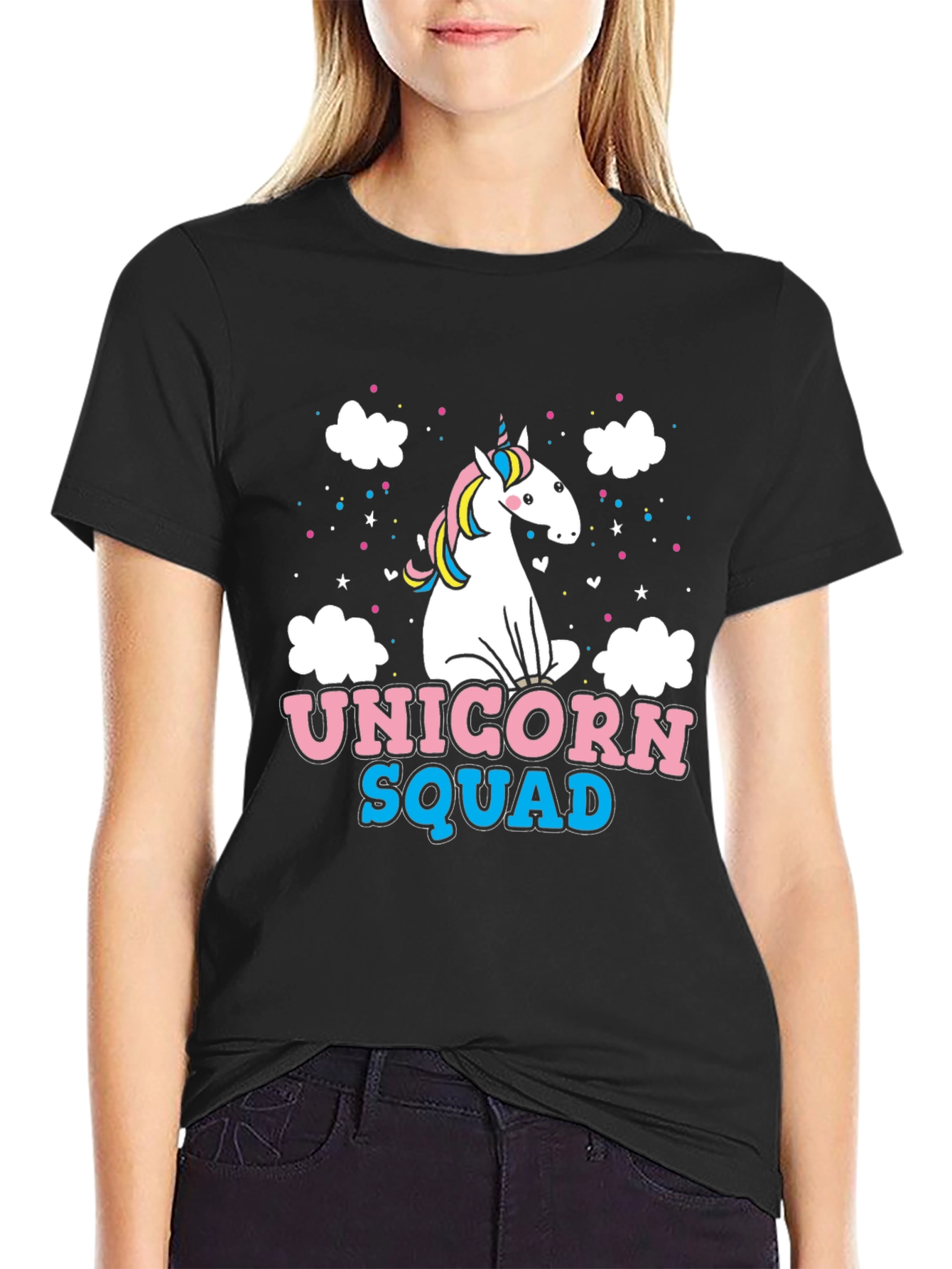 Unicorn Squad Black Graphic Tee
