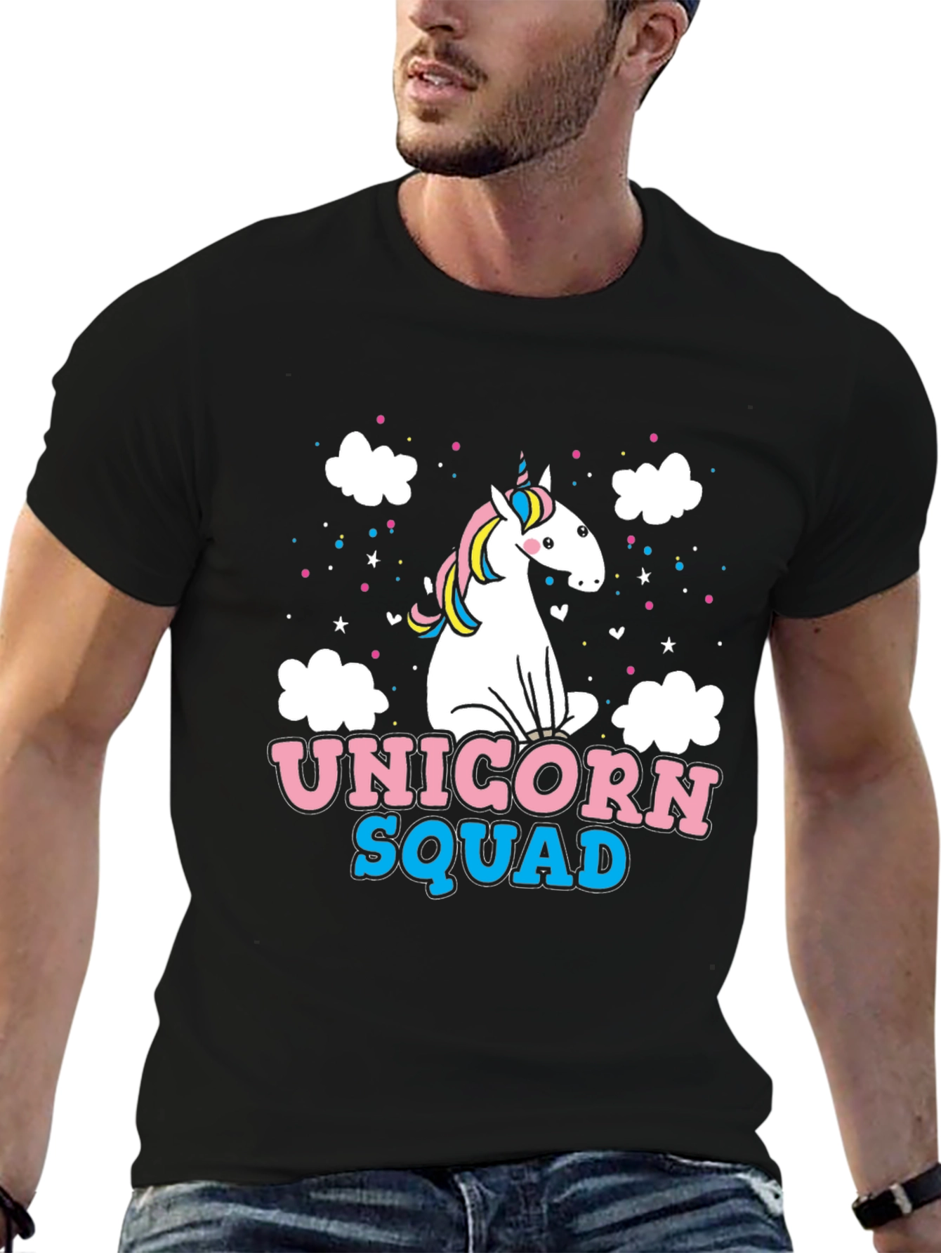 Unicorn Squad Black Graphic Tee