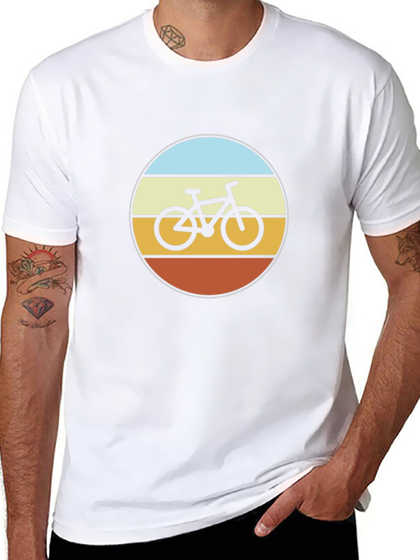 Retro Bike Graphic Tee - Black