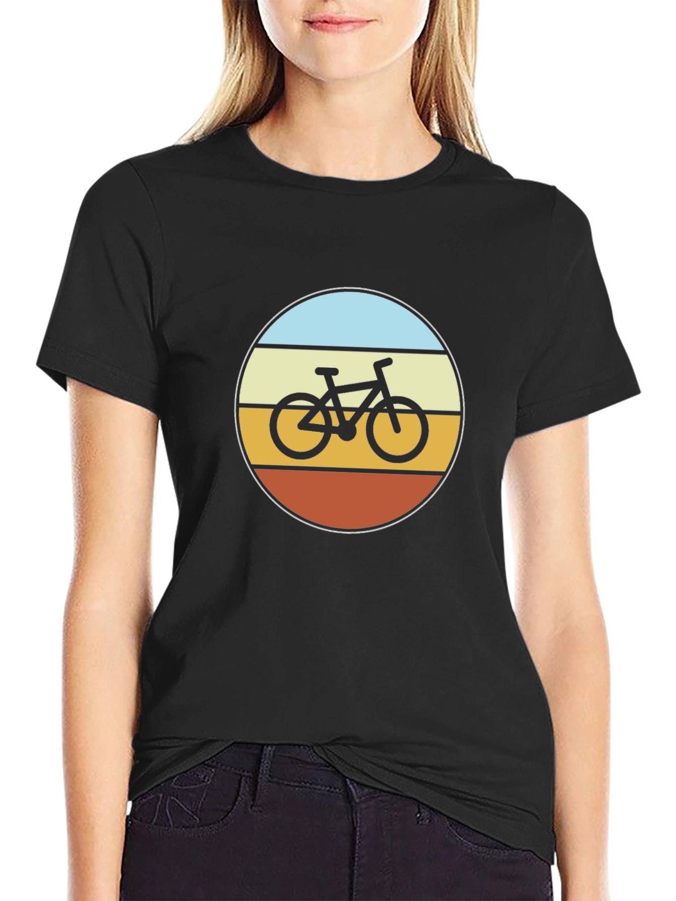 Retro Bike Graphic Tee - Black