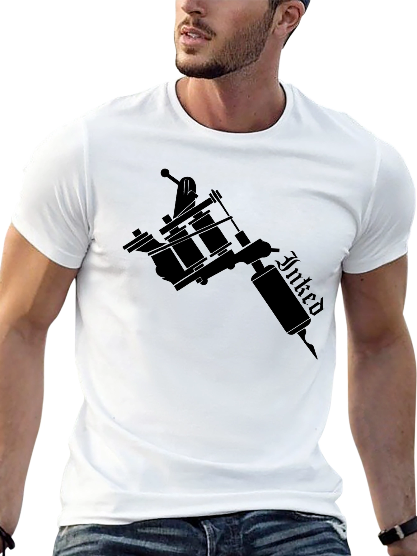 Inked Tattoo Machine Black T-Shirt