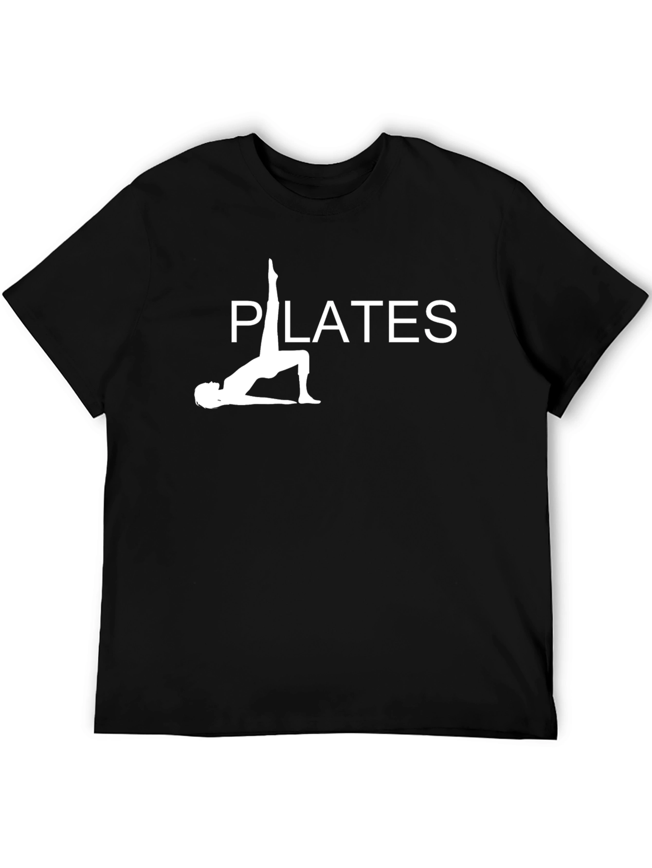 Pilates Pose Graphic T-Shirt - Black Comfortable Fit
