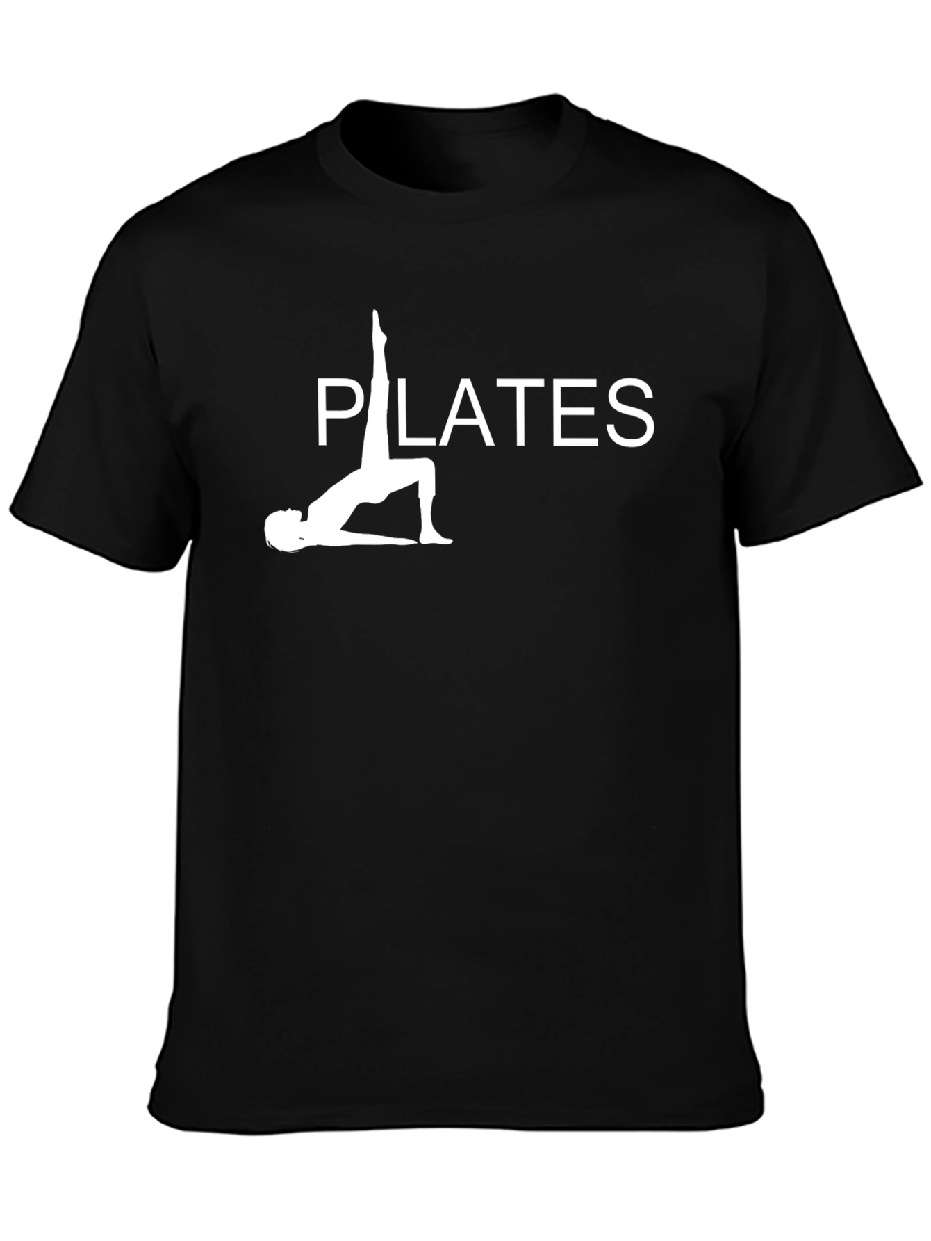 Pilates Pose Graphic T-Shirt - Black Comfortable Fit