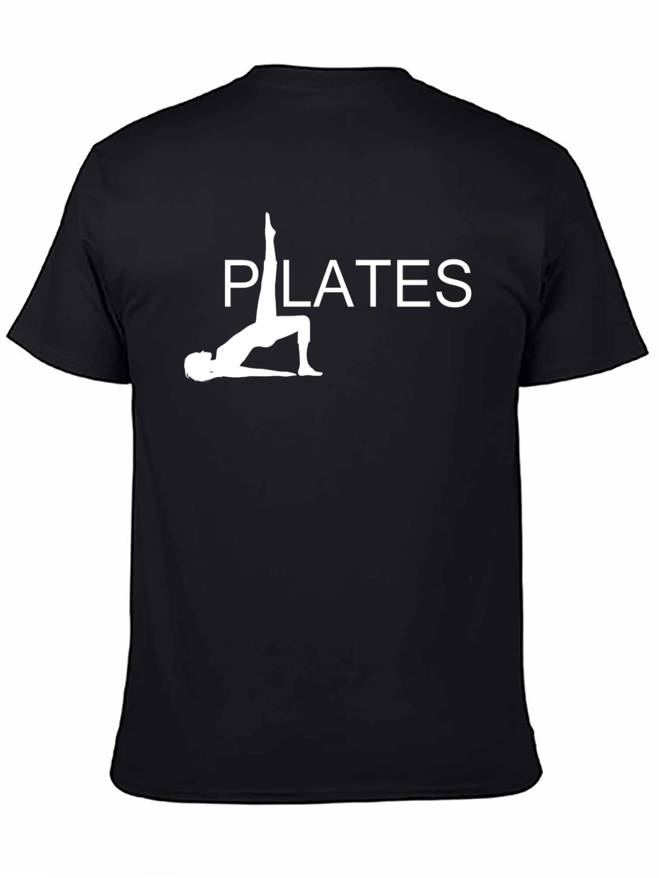 Pilates Pose Graphic T-Shirt - Black Comfortable Fit