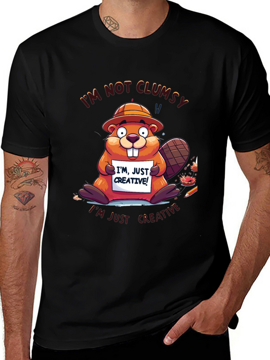 Funny Beaver Im Not Clumsy Graphic Tee