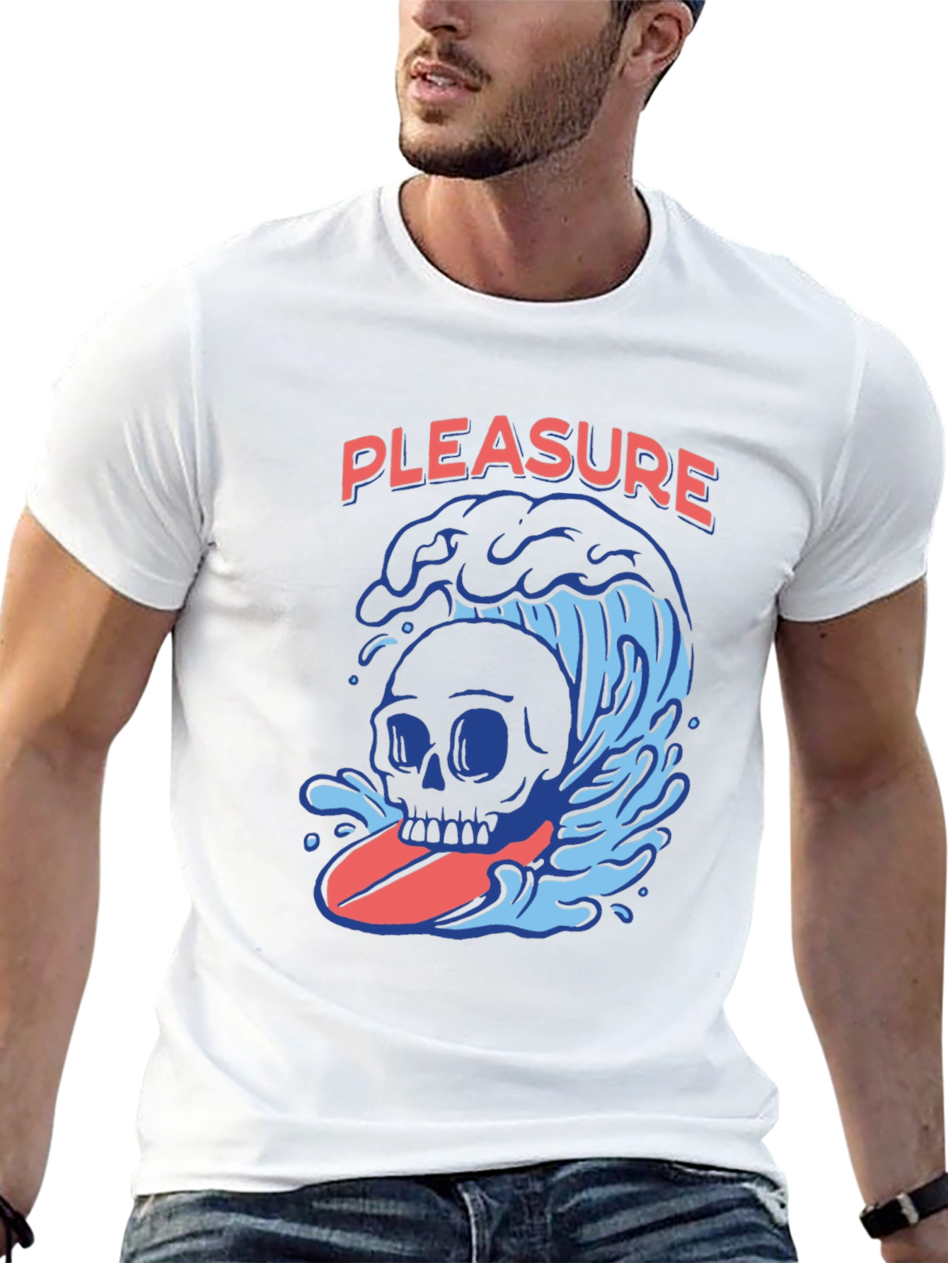 Skull Surfing Graphic Tee